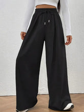 Wide leg loose Fit Trouser - Black