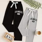 Pack of 2 Summer Waist Ribbon Trousers