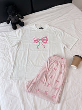Pink Bow Loungewear Set