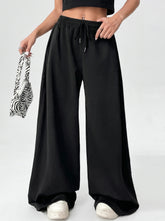 Wide leg loose fit Trouser - Black