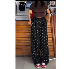 Bow Printed Summer Trouser