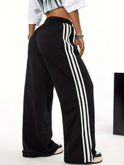 Multi Striped Wide Leg Trouser