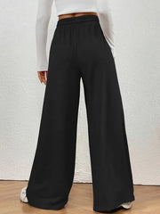 Wide leg loose Fit Trouser - Black