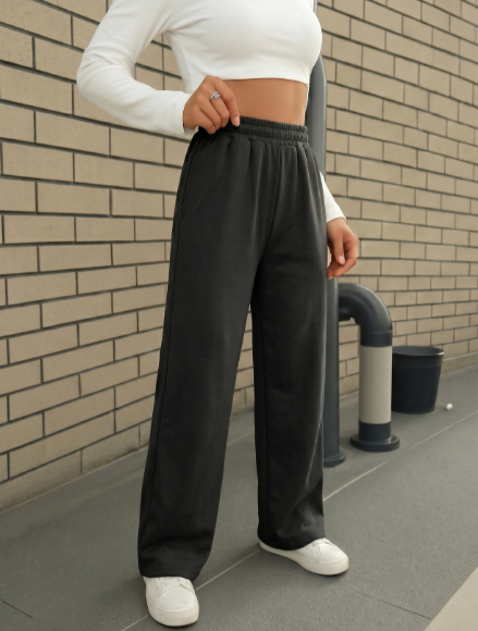 Straight fit signature trouser - Black