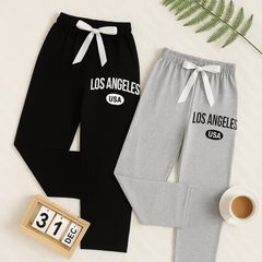 Pack of 2 Summer Waist Ribbon Trousers