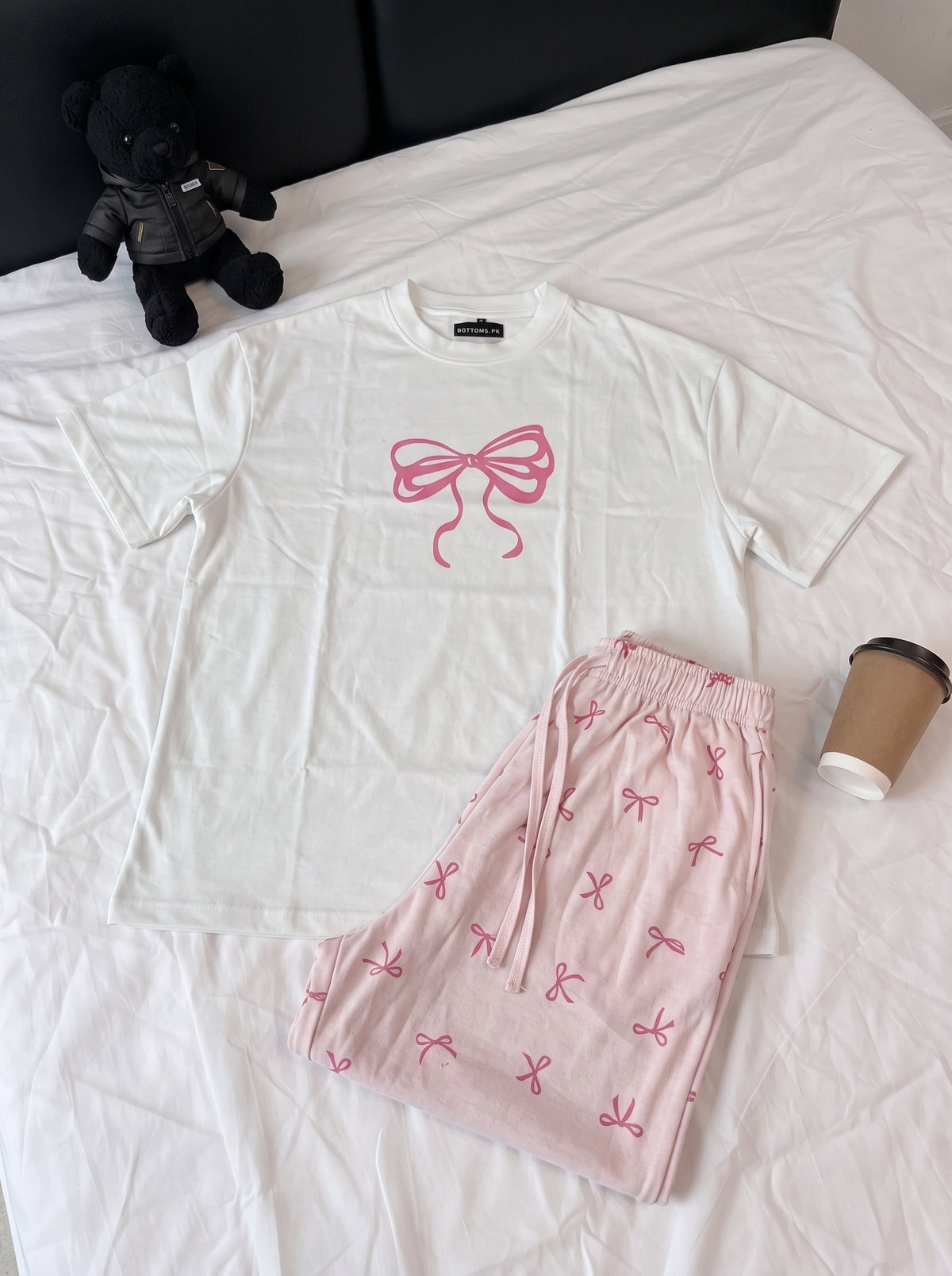 Pink Bow Loungewear Set
