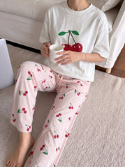 Cherry Print Loungewear Set