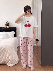 Cherry Print Loungewear Set