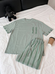 Sage Green Stripe Set