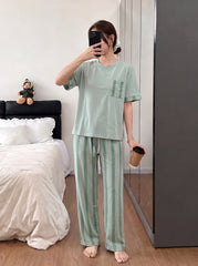 Sage Green Stripe Set