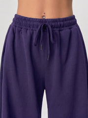 Wide leg loose fit Trouser - Navy Blue