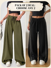 Pack of 2 Wide Leg Trousers