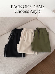 Pack of 3 Wide Leg Trousers