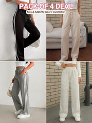 Pack of 4 Straight Fit Trousers