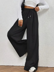 Wide leg loose Fit Trouser - Black