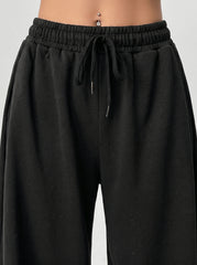 Wide leg loose fit Trouser - Black
