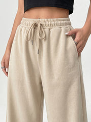 Wide leg loose fit Trouser - Beige