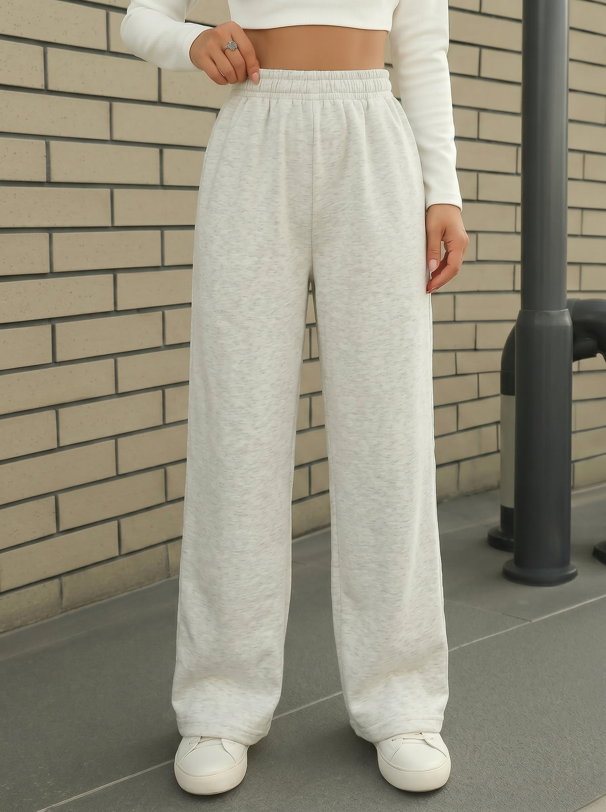Straight fit signature trouser - Gray